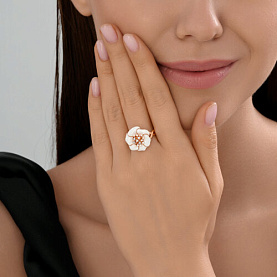 Кольцо SOKOLOV - Серебро 925, Фианит, Эмаль (арт. 93011127)