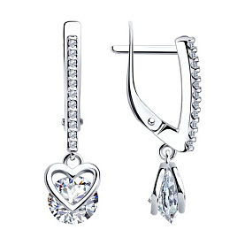 Серьги SOKOLOV - Серебро 925, Фианит (арт. 94025819)