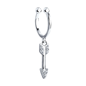 Серьга SOKOLOV - Серебро 925, Фианит (арт. 94170216)