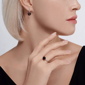 Серьги SOKOLOV - Серебро 925, Синтетический ситалл , Фианит (арт. 92022849)