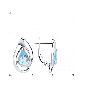 Серьги Diamant - Серебро 925, Топаз (арт. 94-320-00594-1)