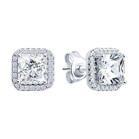 Серьги SOKOLOV - Серебро 925, Фианит (арт. 94027150-91)