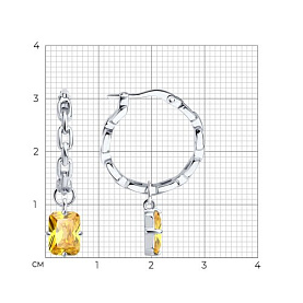 Серьги SOKOLOV - Серебро 925, Фианит (арт. 94026830)