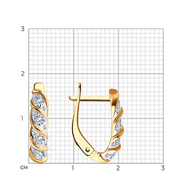 Серьги SOKOLOV - Золото 375, Фианит (арт. 31-120-02315-1)