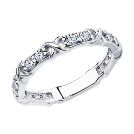 Кольцо SOKOLOV - Серебро 925, Фианит (арт. 94013516)