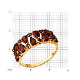 Кольцо SOKOLOV - Золото 585, Гранат (арт. 714434)