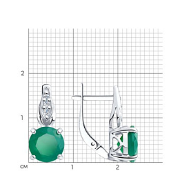 Серьги Diamant - Серебро 925, Фианит (арт. 94-320-00408-1)