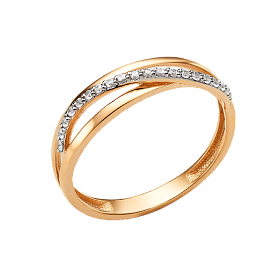 Кольцо ЮФ Династия - Золото 585, Фианит (арт. 002441-1102)