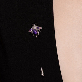 Брошь SOKOLOV - Серебро 925, Фианит, Эмаль (арт. 94040321)