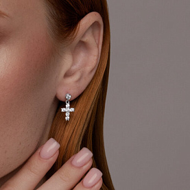 Серьги SOKOLOV - Серебро 925, Фианит (арт. 94026729)