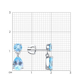 Серьги SOKOLOV - Серебро 925, Топаз (арт. 92022556)