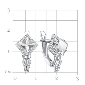 Серьги Talant - Серебро 925, Фианит (арт. 10-72-0001-23763)
