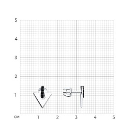 Серьги Diamant - Серебро 925, Фианит (арт. 94-122-01414-1)