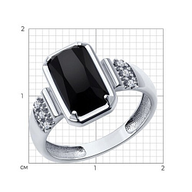 Кольцо Diamant - Серебро 925, Агат, Фианит (арт. 94-310-02084-1)