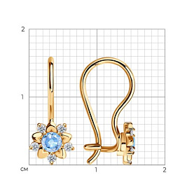 Серьги SOKOLOV - Золото 375, Фианит (арт. 024789-4)