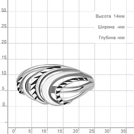 Кольцо Аквамарин - Серебро 925 (арт. 52845.5)