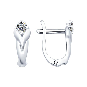 Серьги SOKOLOV - Серебро 925, Фианит (арт. 94021824)