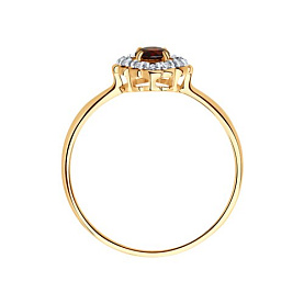 Кольцо SOKOLOV - Серебро 925, Гранат, Фианит (арт. 92011388)