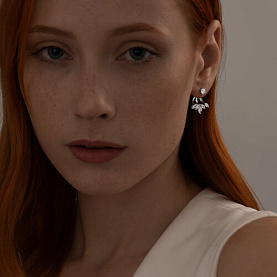Серьги SOKOLOV - Серебро 925, Фианит (арт. 94026022)