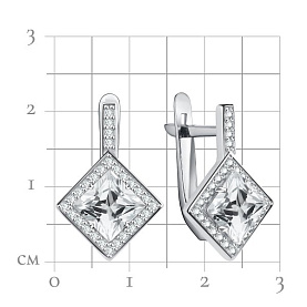Серьги Talant - Серебро 925, Фианит (арт. 10-72-0001-21139)