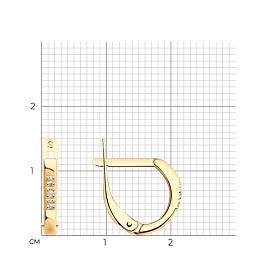 Серьги SOKOLOV - Серебро 925, Фианит (арт. 93020024)