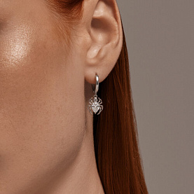 Серьги SOKOLOV - Серебро 925, Фианит (арт. 94026664)