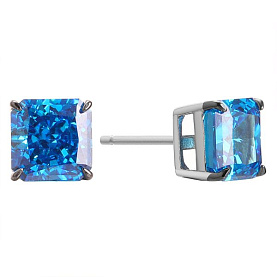 Серьги FRESH - Серебро 925, Фианит (арт. CZ-E05723-X-WB-DAq-X-X)