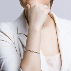 Браслет SOKOLOV - Серебро 925, Аметист, Фианит (арт. 92050099)