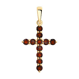 Подвеска SOKOLOV - Золото 585, Гранат (арт. 732372)