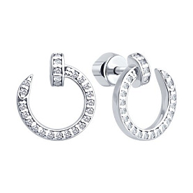 Серьги SOKOLOV - Серебро 925, Фианит (арт. 94027213)