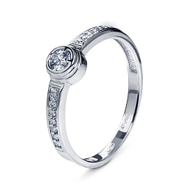 Кольцо Platinum Lab. - Платина 950, Бриллиант (арт. ПК-019-01)