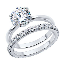 Кольцо SOKOLOV - Серебро 925, Фианит (арт. 89010138)