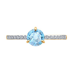 Кольцо SOKOLOV - Золото 375, Топаз (арт. 37716105)