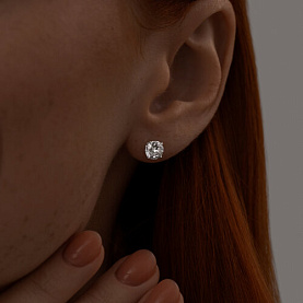 Серьги SOKOLOV - Серебро 925, Фианит (арт. 94025221)