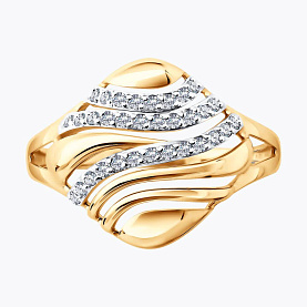 Кольцо SOKOLOV - Золото 585, Фианит (арт. 019832)