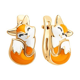 Серьги SOKOLOV - Серебро 925, Эмаль (арт. 93022444)