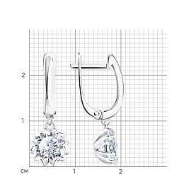 Серьги SOKOLOV - Серебро 925, Фианит (арт. 94027559)