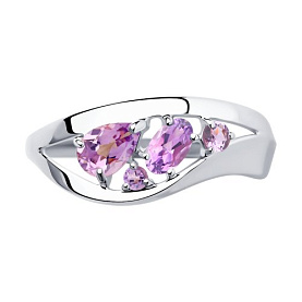 Кольцо SOKOLOV - Серебро 925, Аметист (арт. 92011574)