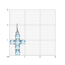 Подвеска SOKOLOV - Серебро 925, Топаз (арт. 92030714)