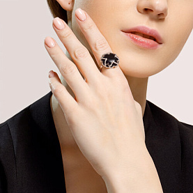 Кольцо SOKOLOV - Серебро 925, Агат, Фианит (арт. 83010069)