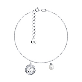 Браслет SOKOLOV - Серебро 925, Жемчуг имитация (арт. 94050980)