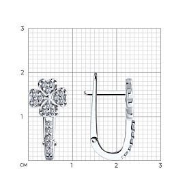 Серьги SOKOLOV - Серебро 925, Фианит (арт. 94026605)