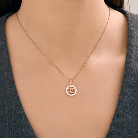 Подвеска Diamant - Золото 585, Фианит (арт. 51-130-02979-1)