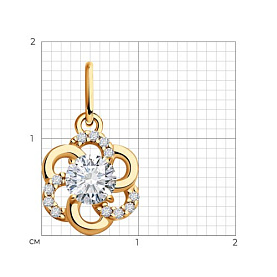 Подвеска SOKOLOV - Серебро 925, Фианит (арт. 93030283)