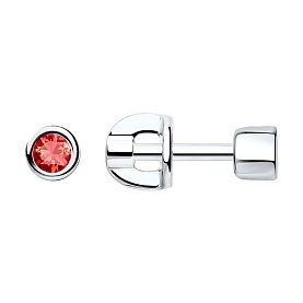 Серьги SOKOLOV - Серебро 925, Синтетический рубин (арт. 94024805)