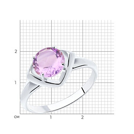 Кольцо Diamant - Серебро 925, Аметист (арт. 94-310-00783-2)