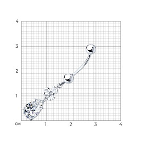 Пирсинг SOKOLOV - Серебро 925, Фианит (арт. 94060109)