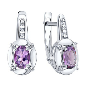 Серьги SOKOLOV - Серебро 925, Аметист (арт. 92025357)