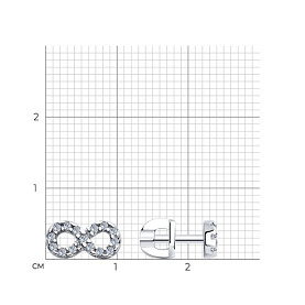 Серьги SOKOLOV - Серебро 925, Фианит (арт. 94025953)