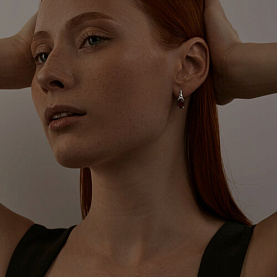 Серьги SOKOLOV - Серебро 925, Гранат, Фианит (арт. 92022025)